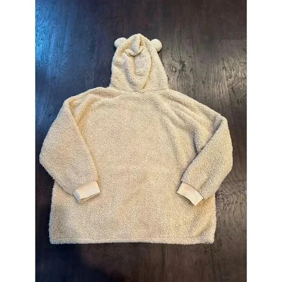 Disney Parks Winnie the Pooh and Piglet Ladies' Fluffy Hooded Sweatshirt b42 - Picture 2 of 5